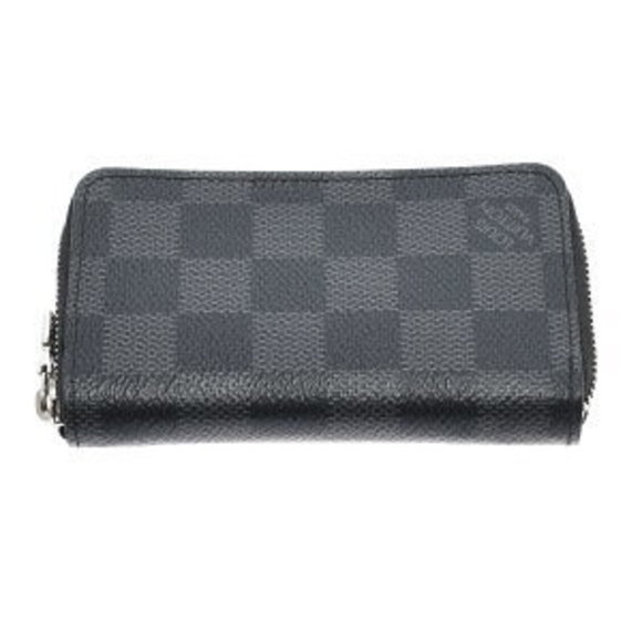 Louis Vuitton Black Case Zippy Graphite Black Canvas Coin Damier - Picture 1 of 9